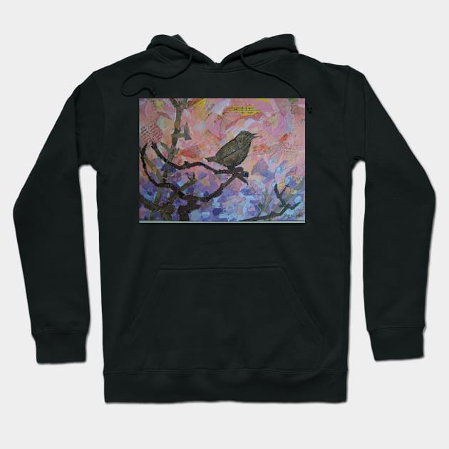 Wren singing at dawn Hoodie by thryngreen